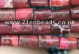 CDE1301 15.5 inches 4*6mm tube sea sediment jasper beads