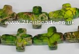 CDE131 15.5 inches 15*20mm cross dyed sea sediment jasper beads