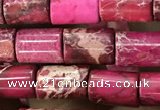 CDE1320 15.5 inches 6*8mm tube sea sediment jasper beads