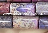 CDE1351 15.5 inches 8*16mm tube sea sediment jasper beads