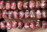 CDE1358 15.5 inches 2.5*4mm rondelle synthetic sea sediment jasper beads