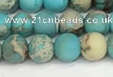 CDE1377 15.5 inches 6mm round matte sea sediment jasper beads