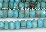 CDE1395 15.5 inches 2.5*4mm faceted rondelle sea sediment jasper beads