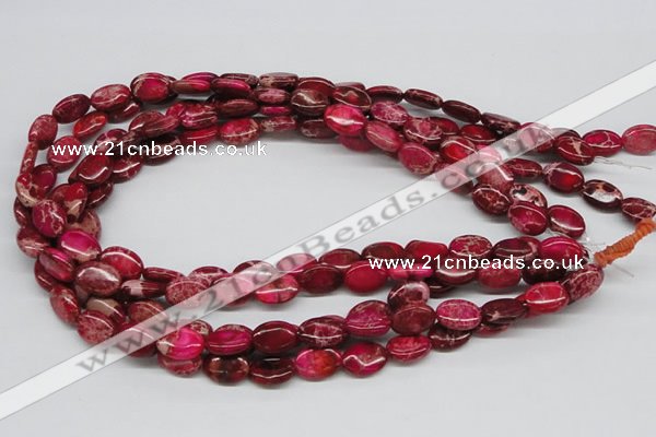 CDE14 15.5 inches 10*14mm oval dyed sea sediment jasper beads