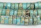 CDE1407 15.5 inches 3*6mm heishi sea sediment jasper beads wholesale