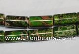 CDE141 15.5 inches 8*17mm tube dyed sea sediment jasper beads