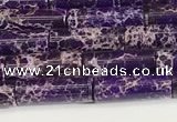 CDE1422 15.5 inches 4*13mm tube sea sediment jasper beads wholesale