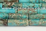 CDE1424 15.5 inches 4*13mm tube sea sediment jasper beads wholesale