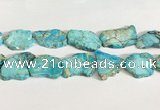 CDE1434 25*35mm - 35*45mm freefrom sea sediment jasper slab beads