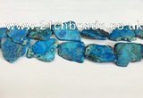 CDE1435 25*35mm - 35*45mm freefrom sea sediment jasper slab beads