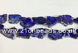 CDE1437 25*35mm - 35*45mm freefrom sea sediment jasper slab beads