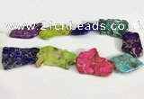 CDE1438 25*35mm - 35*45mm freefrom sea sediment jasper slab beads