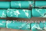 CDE1476 15.5 inches 4*13mm tube synthetic sea sediment jasper beads