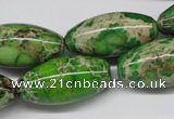 CDE148 15.5 inches 15*30mm rice dyed sea sediment jasper beads