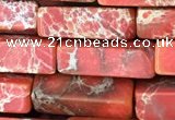 CDE1481 15.5 inches 4*13mm cuboid sea sediment jasper beads