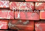 CDE1481 15.5 inches 4*13mm cuboid sea sediment jasper beads