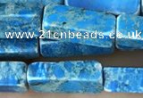 CDE1488 15.5 inches 4*13mm cuboid synthetic sea sediment jasper beads