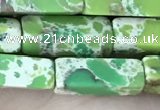 CDE1490 15.5 inches 4*13mm cuboid synthetic sea sediment jasper beads