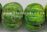 CDE150 15.5 inches 25*34mm pumpkin dyed sea sediment jasper beads