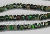 CDE159 15.5 inches 4*6mm rondelle dyed sea sediment jasper beads