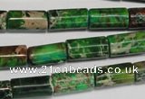 CDE167 15.5 inches 8*16mm tube dyed sea sediment jasper beads