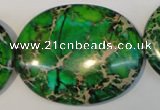 CDE189 15.5 inches 35*45mm oval dyed sea sediment jasper beads