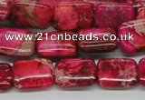 CDE20 15.5 inches 12*16mm rectangle dyed sea sediment jasper beads