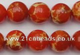 CDE2005 15.5 inches 14mm round dyed sea sediment jasper beads