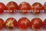 CDE2006 15.5 inches 16mm round dyed sea sediment jasper beads