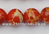 CDE2010 15.5 inches 24mm round dyed sea sediment jasper beads