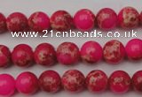 CDE2011 15.5 inches 4mm round dyed sea sediment jasper beads