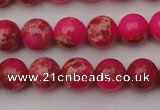 CDE2013 15.5 inches 8mm round dyed sea sediment jasper beads