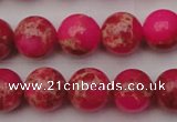 CDE2015 15.5 inches 12mm round dyed sea sediment jasper beads