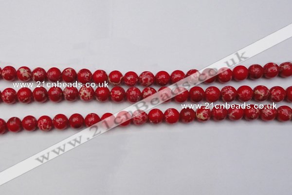 CDE2024 15.5 inches 8mm round dyed sea sediment jasper beads