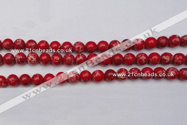 CDE2025 15.5 inches 10mm round dyed sea sediment jasper beads