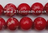 CDE2027 15.5 inches 14mm round dyed sea sediment jasper beads