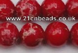 CDE2029 15.5 inches 18mm round dyed sea sediment jasper beads