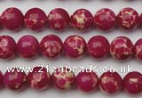 CDE2033 15.5 inches 4mm round dyed sea sediment jasper beads