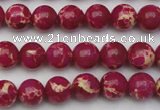 CDE2034 15.5 inches 6mm round dyed sea sediment jasper beads