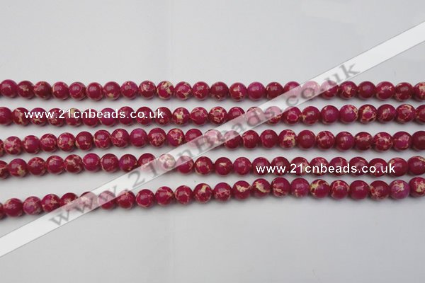 CDE2034 15.5 inches 6mm round dyed sea sediment jasper beads