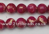 CDE2035 15.5 inches 8mm round dyed sea sediment jasper beads