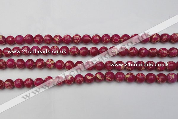 CDE2035 15.5 inches 8mm round dyed sea sediment jasper beads