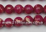 CDE2036 15.5 inches 10mm round dyed sea sediment jasper beads