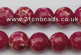 CDE2037 15.5 inches 12mm round dyed sea sediment jasper beads