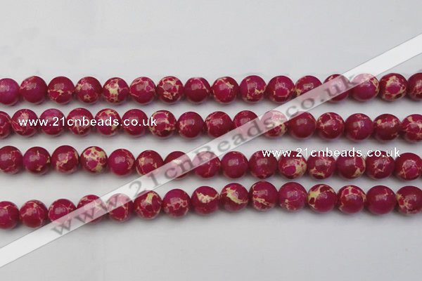 CDE2038 15.5 inches 14mm round dyed sea sediment jasper beads