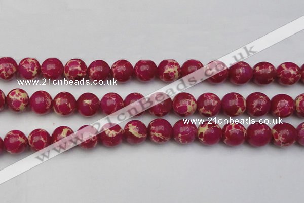 CDE2039 15.5 inches 16mm round dyed sea sediment jasper beads