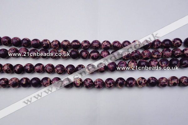 CDE2046 15.5 inches 8mm round dyed sea sediment jasper beads