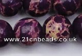 CDE2053 15.5 inches 22mm round dyed sea sediment jasper beads