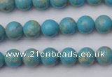 CDE2055 15.5 inches 4mm round dyed sea sediment jasper beads