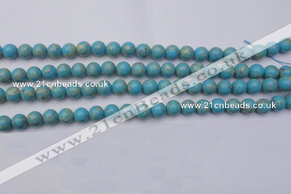 CDE2057 15.5 inches 8mm round dyed sea sediment jasper beads